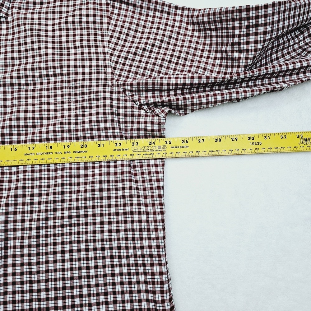 Proper Cloth Mens XL Red Gingham Check Long Sleeve Dress Shirt Button Up Preppy - Picture 6 of 9